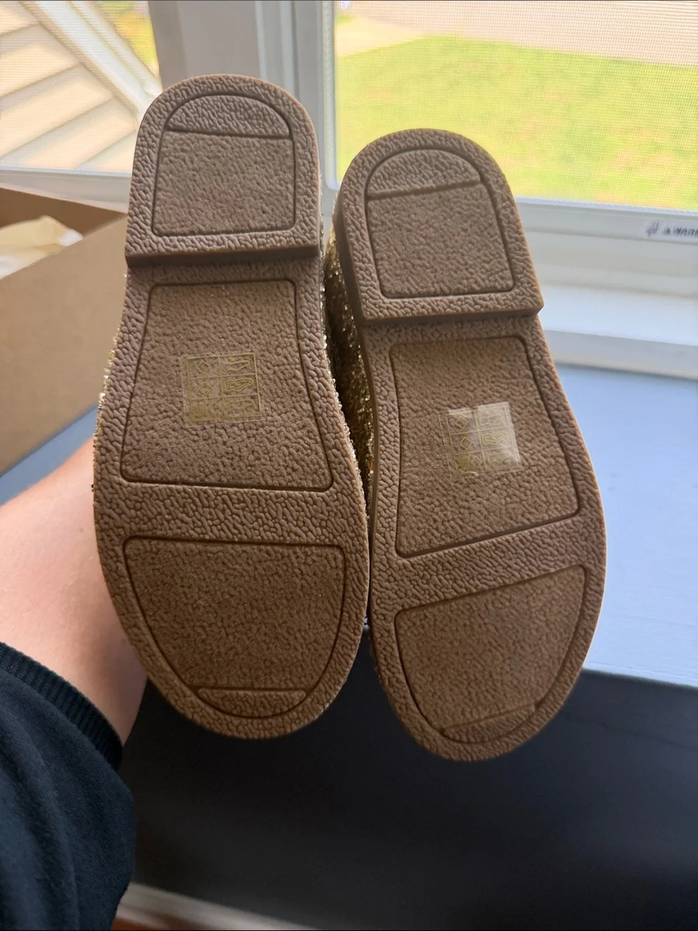 Jcrew Crewcuts Kids size 13 Glitter Chelsea Boots - Gold